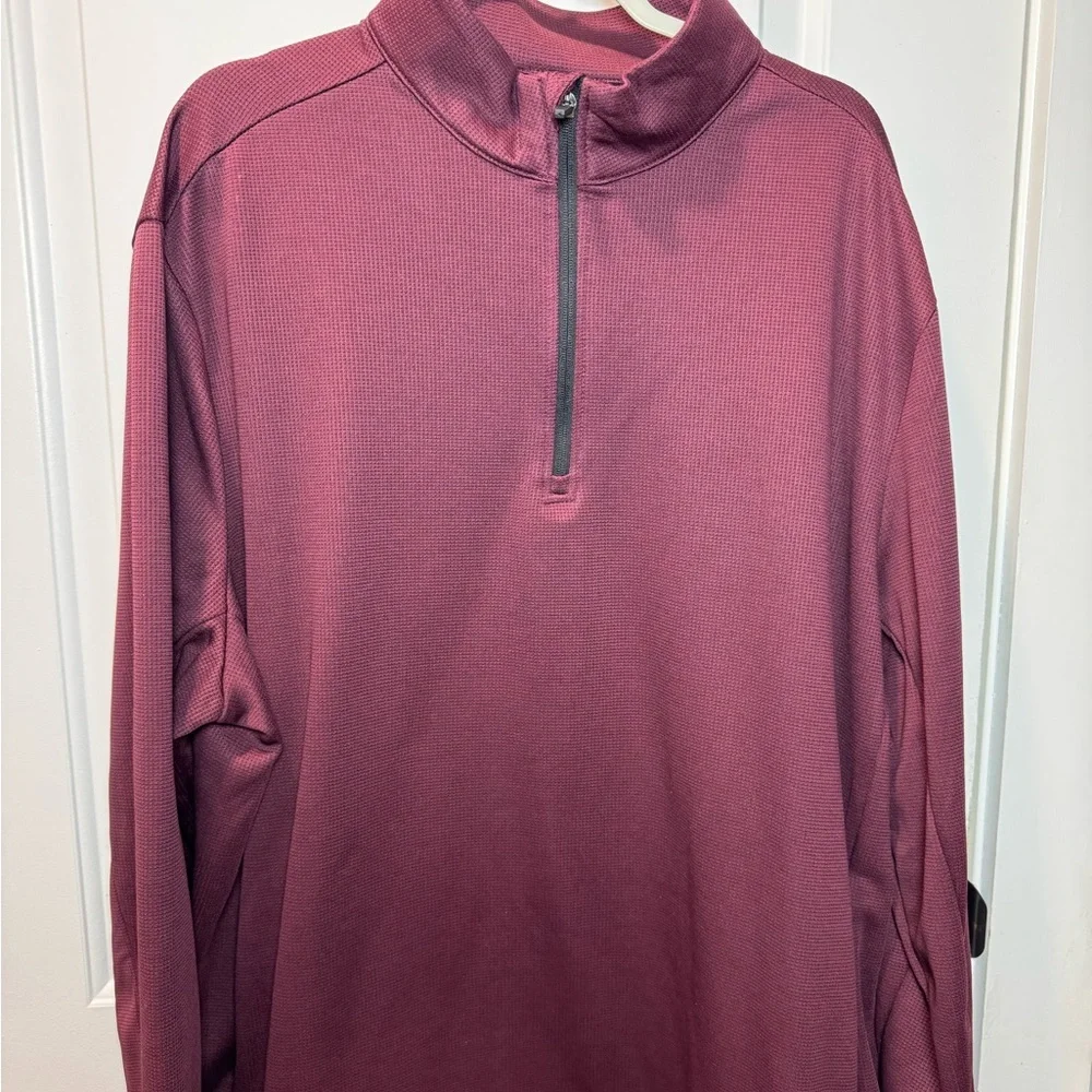 Ben Hogan Performance Golf 1/4 Zip Red Pullover Men's 2XL Micro Jacquard Cover - Picture 6 of 16